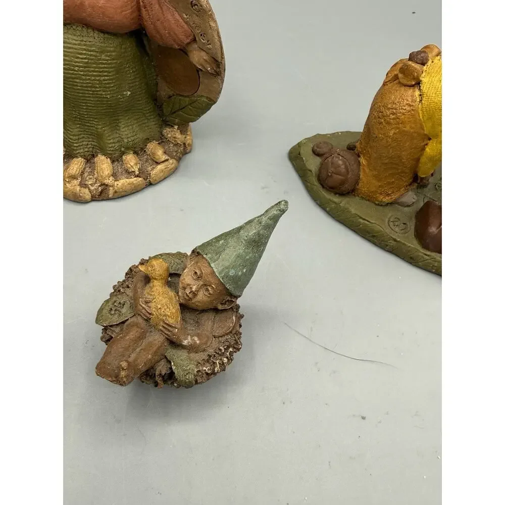 Vintage Tom Clark Cairn Studio Resin Gnome Figurine Lot 4 Jane Wolf 1987